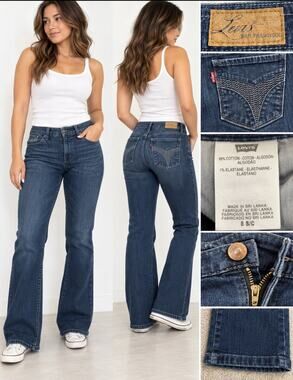Casual Levi's Bold Curve Classic Straight Jeans Size 8 Short Dark Wash Indigo